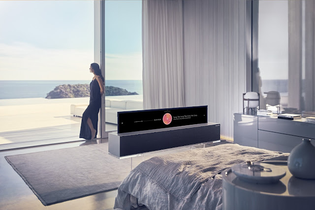 LG Unveils The World's First Rollable OLED TV at CES 2019.