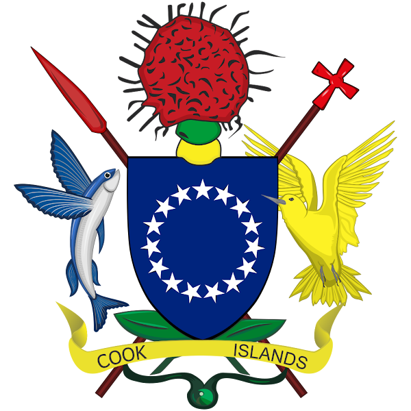 Logo Gambar Lambang Simbol Negara Kepulauan Cook PNG JPG ukuran 600 px