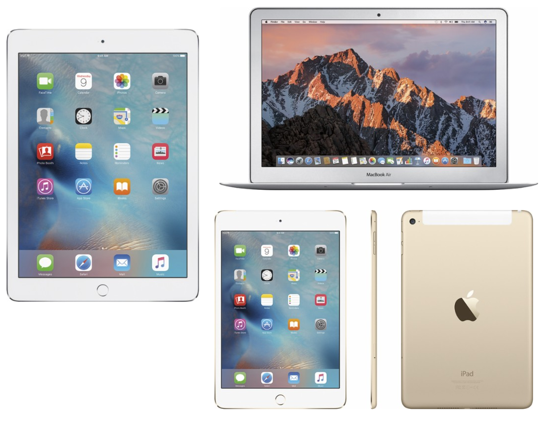 64GB iPad Air 2 Wi-Fi + Unlocked Cellular Tablet $379.99 (Reg $549