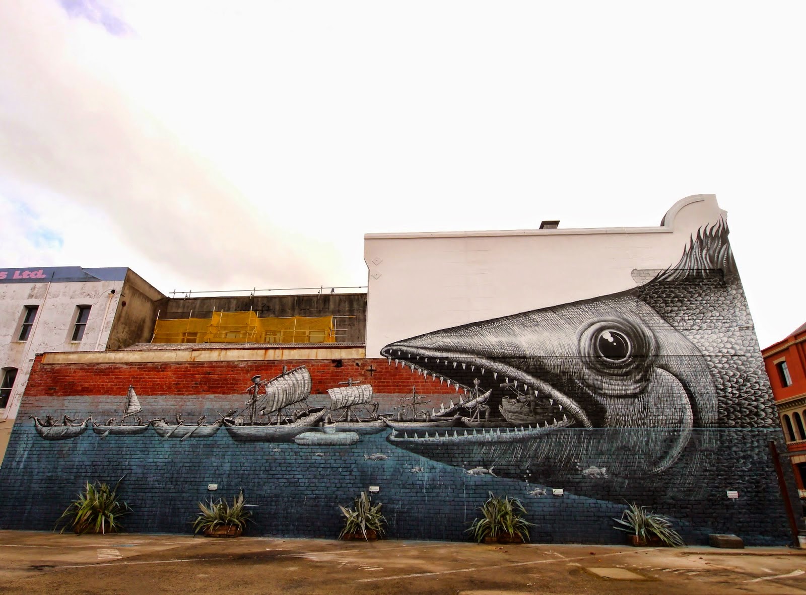 Phlegm New Mural Dunedin, New Zealand StreetArtNews