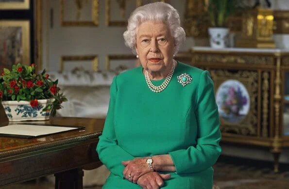 Queen Elizabeth addresses the nation in a special broadcast to the Commonwealth in relation to the Coronavirus