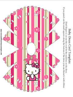 Hello Kitty with Flowers: Free Printable Invitations. Hello Kitty with Flowers, Free Printable Baby Dress Card Invitation.
