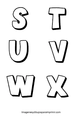 Moldes de letras para imprimir y recortar 