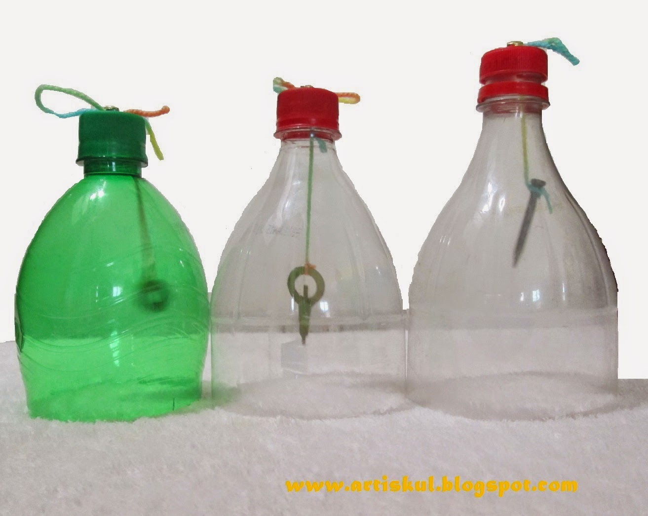 Art School How to make Christmas Bells out of Plastic Bottles