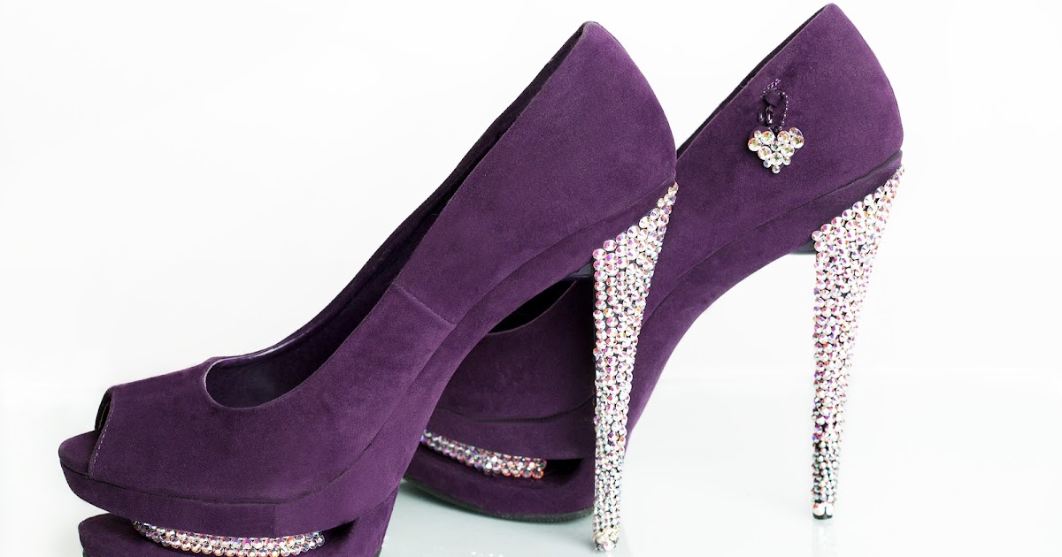 4 inch purple heels
