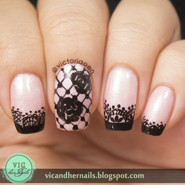 Vic and Her Nails VicCopycat "Black Lace" by Onnie Studio