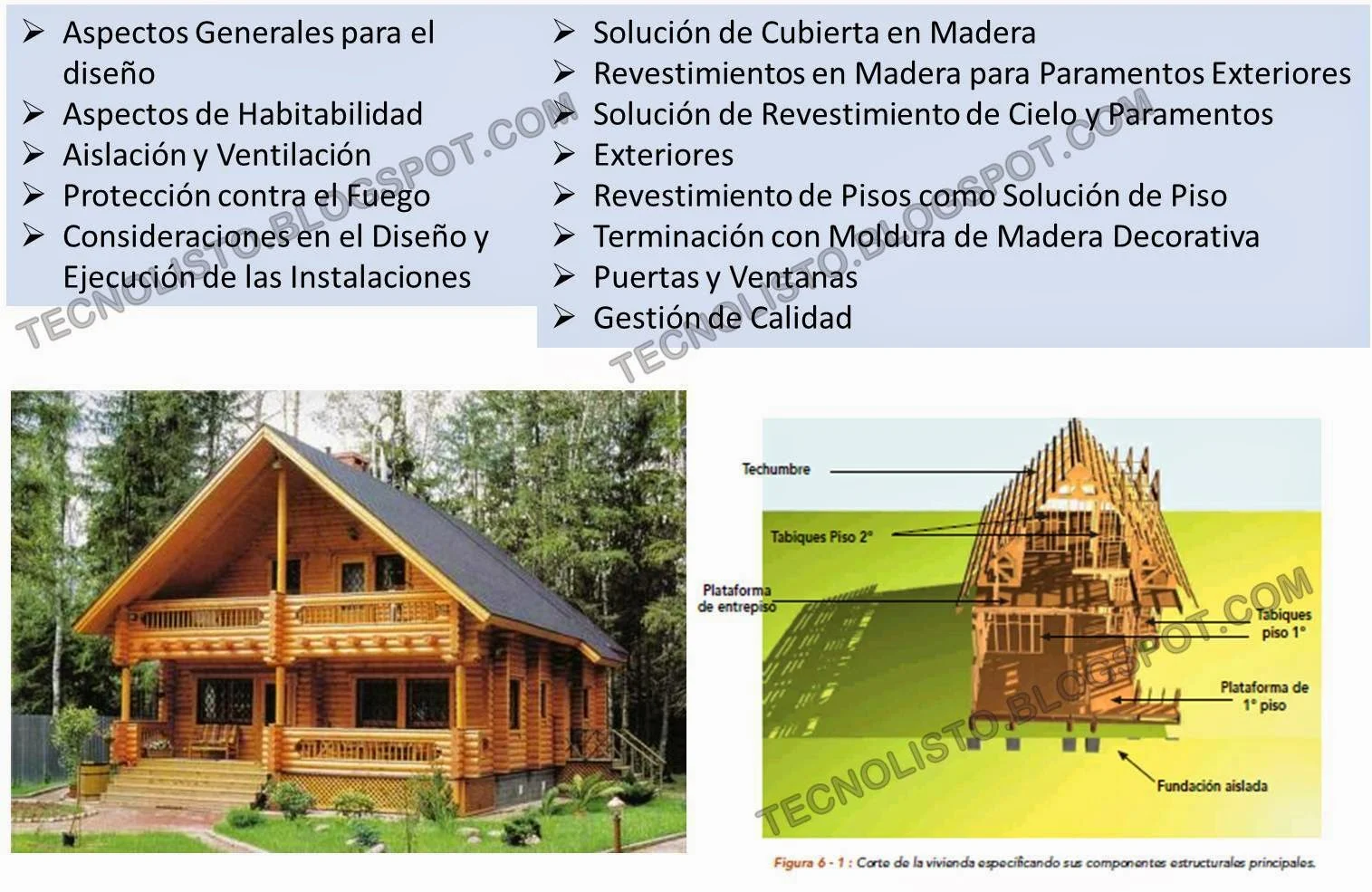 "Estructura de casas de madera"
