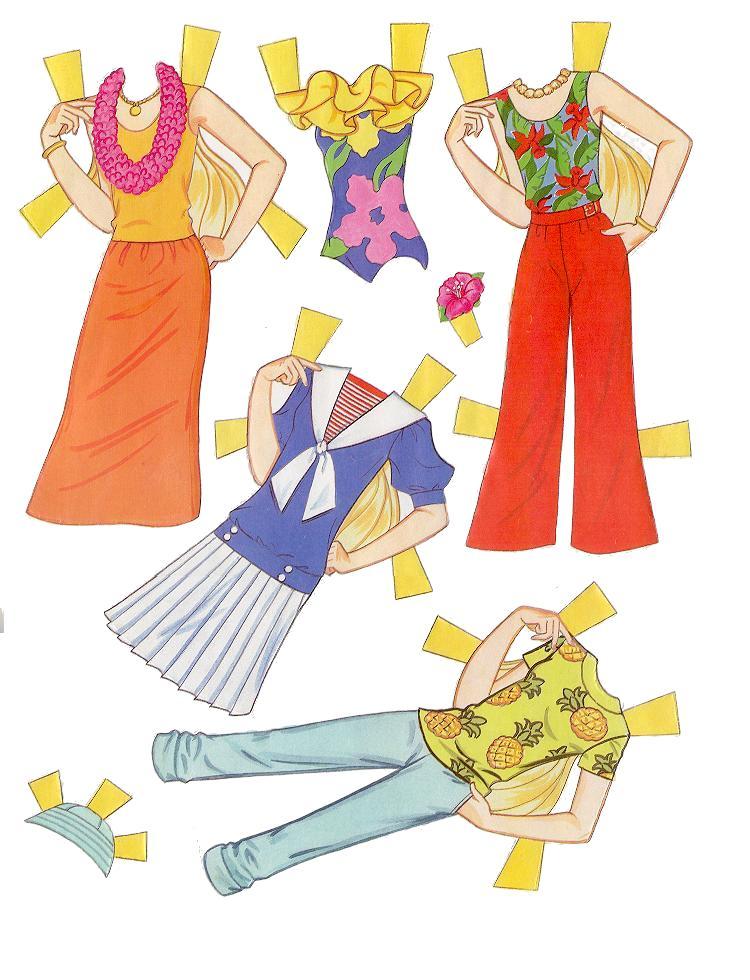 Miss Missy Paper Dolls: Tropical Barbie Paper dolls