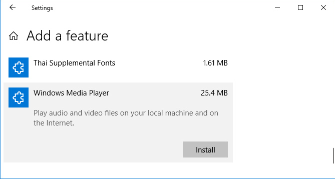 Download Windows Media Player 12 Windows 10