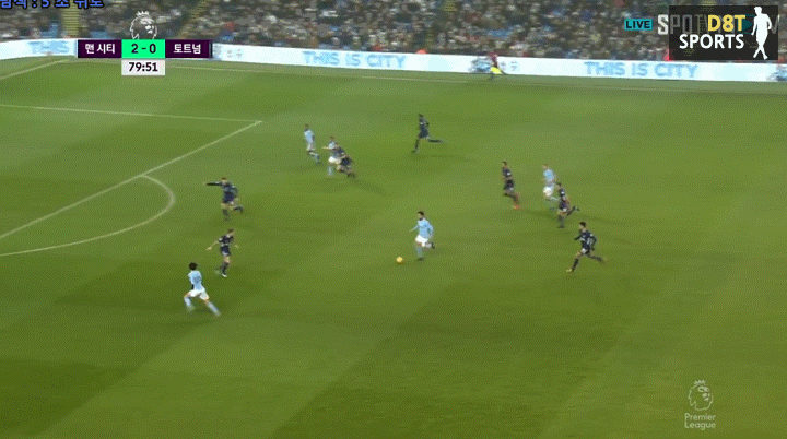 맨체스터 시티 스털링 쐐기골.GIF 오늘자 킹체스터 시티 vs 토트넘 핫스퍼 골 모음.GIF