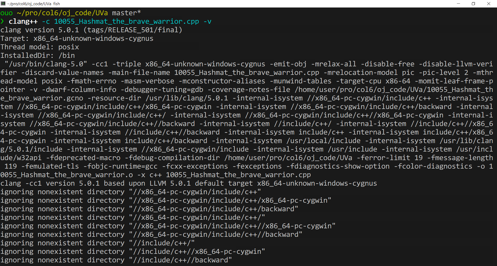 記錄用: 107.02.09 解決 clang 找不到 iostream