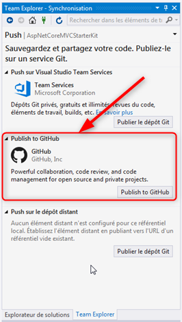 Visual Studio - Publish to GitHub