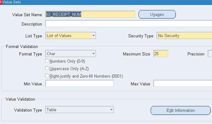 Oracle Apps Technical How To Create Value Set With Distinct Values