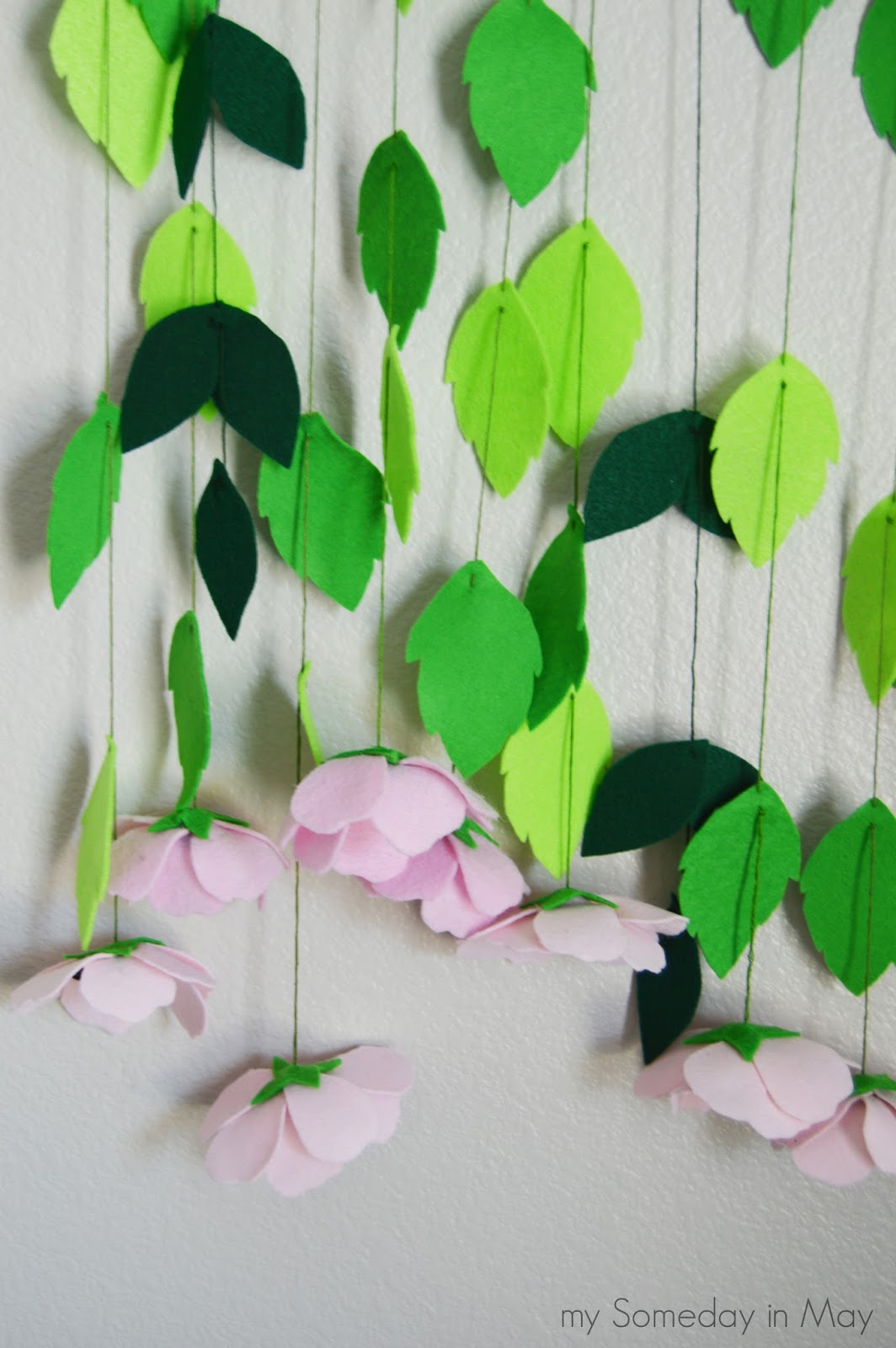 DIY Hanging Felt Flowers My Someday in May