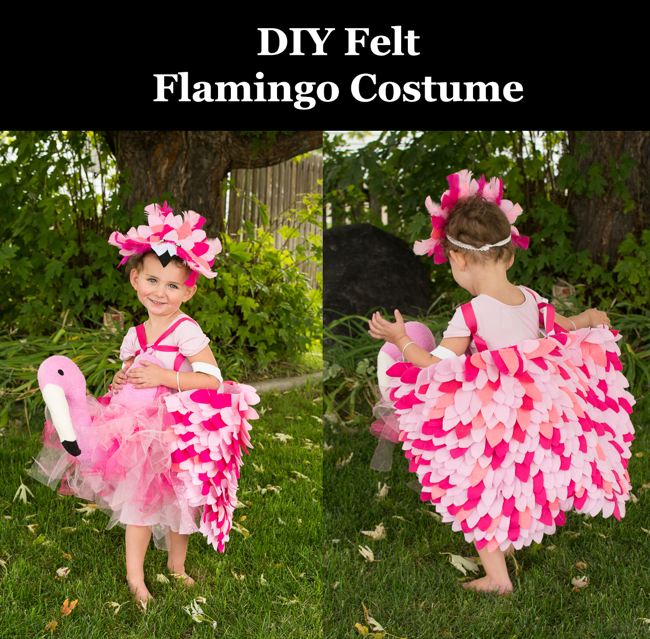 Canyons and Curls: DIY Felt Flamingo and Peacock Costumes