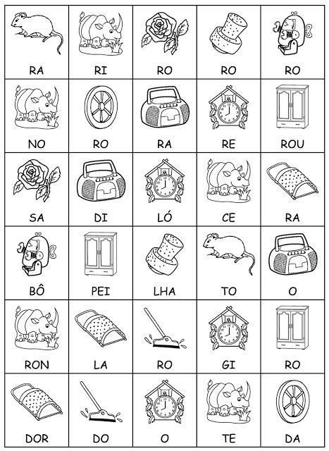 Formação de Palavras com Sílabas - Jogos Pedagógicos Formação de Palavras com Sílabas - Jogos Pedagógicos