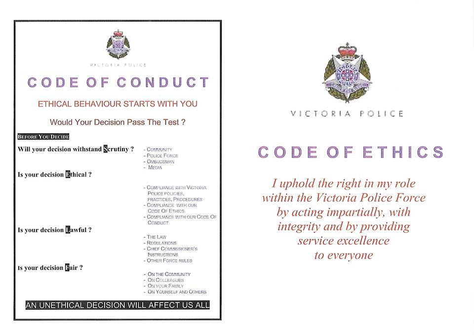 The Code Of Ethics And The Police