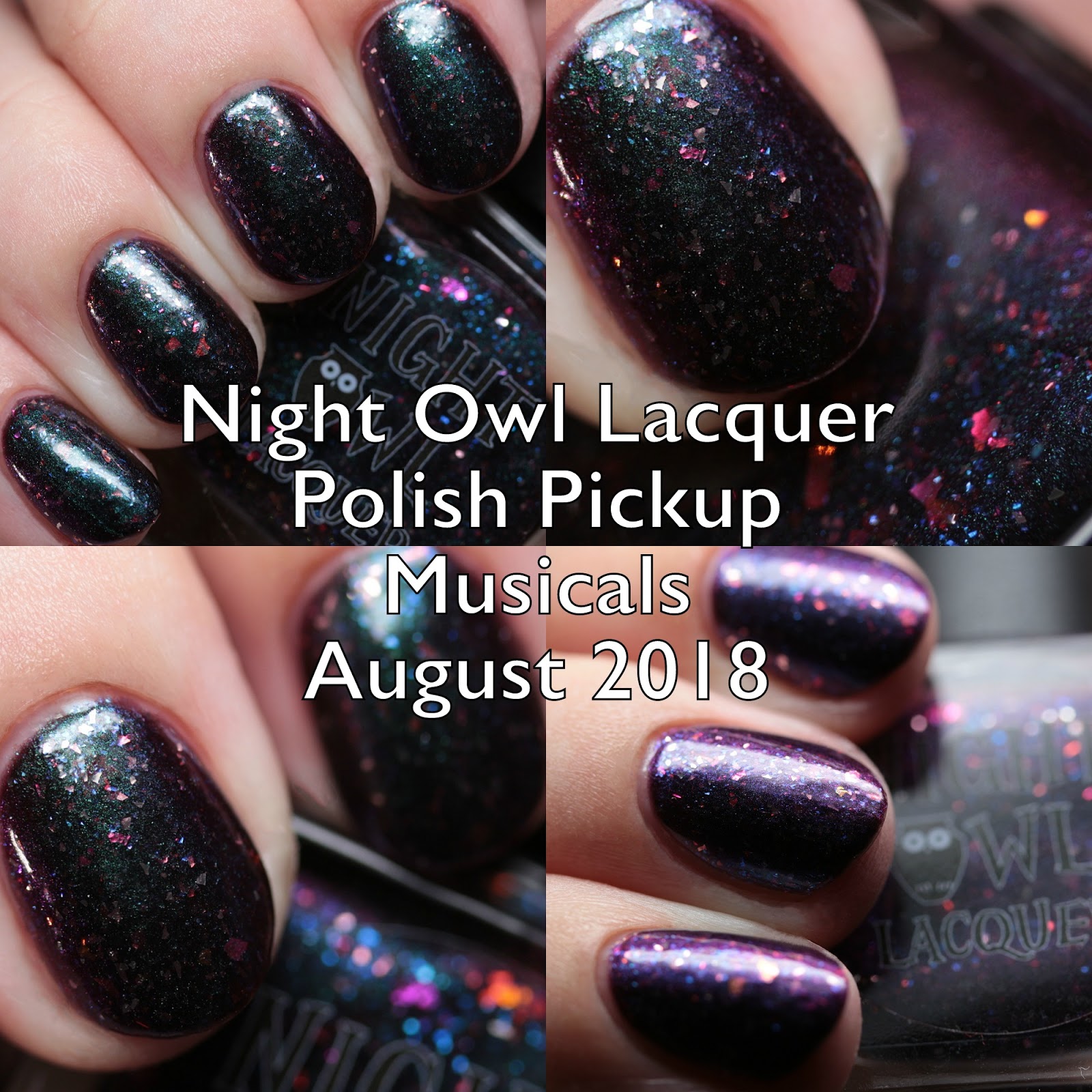 The Polished Hippy: Night Owl Lacquer Polish Pickup Musicals August 2018  Swatches and Review