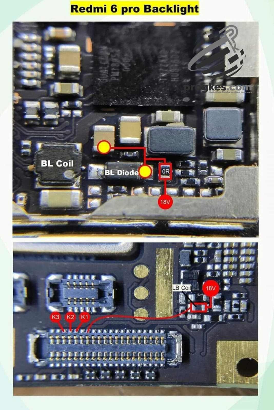 MEDIA CARE TELEKOMUNIKASI INDONESIA Diagram Jalur backlight redmi 6 pro