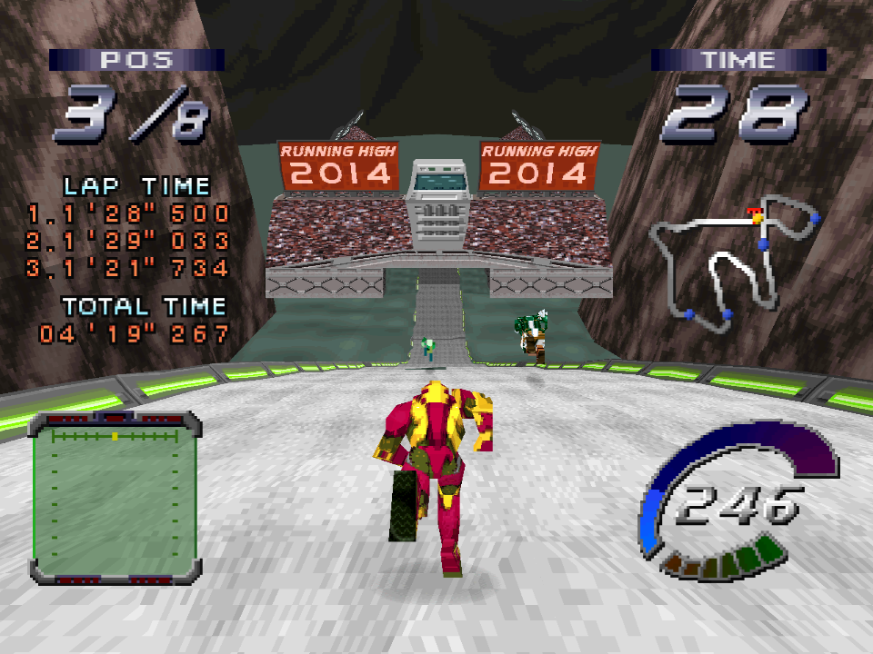 Ribbon Black Weird Sports Games 1 RUNNING HIGH (Playstation, 1997)