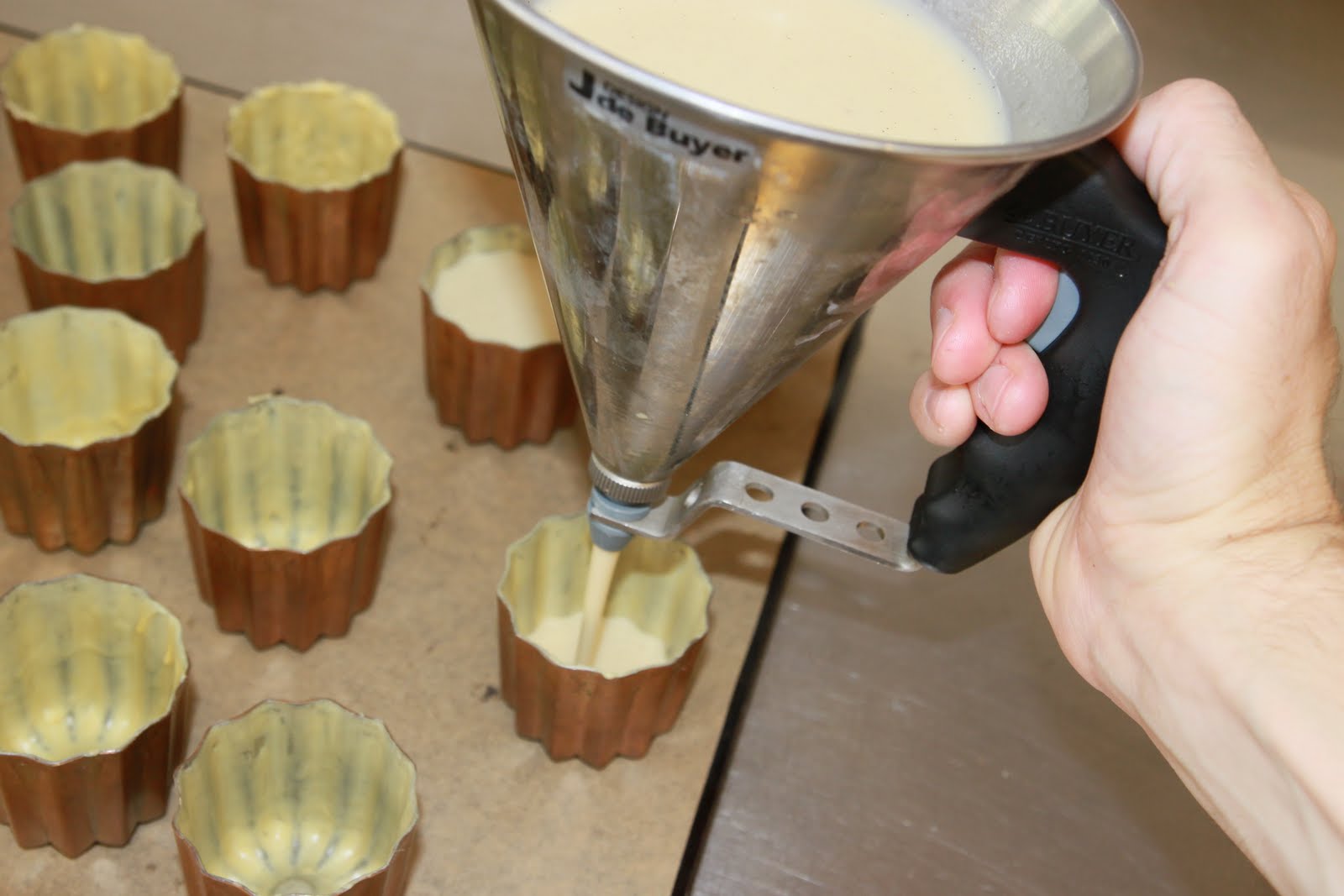 8 Moules à canelé en cuivre étamé 55mm diametre, Fabrication française,  moule à gâteau bordelaise -  France