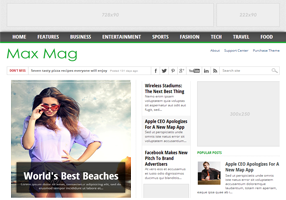 MaxMag Responsive Blogger Template