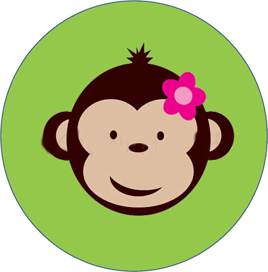Divertido Kit de Monitos para Imprimir Gratis. Toppers, stickers o etiquetas para Imprimir Gratis de Monitos.