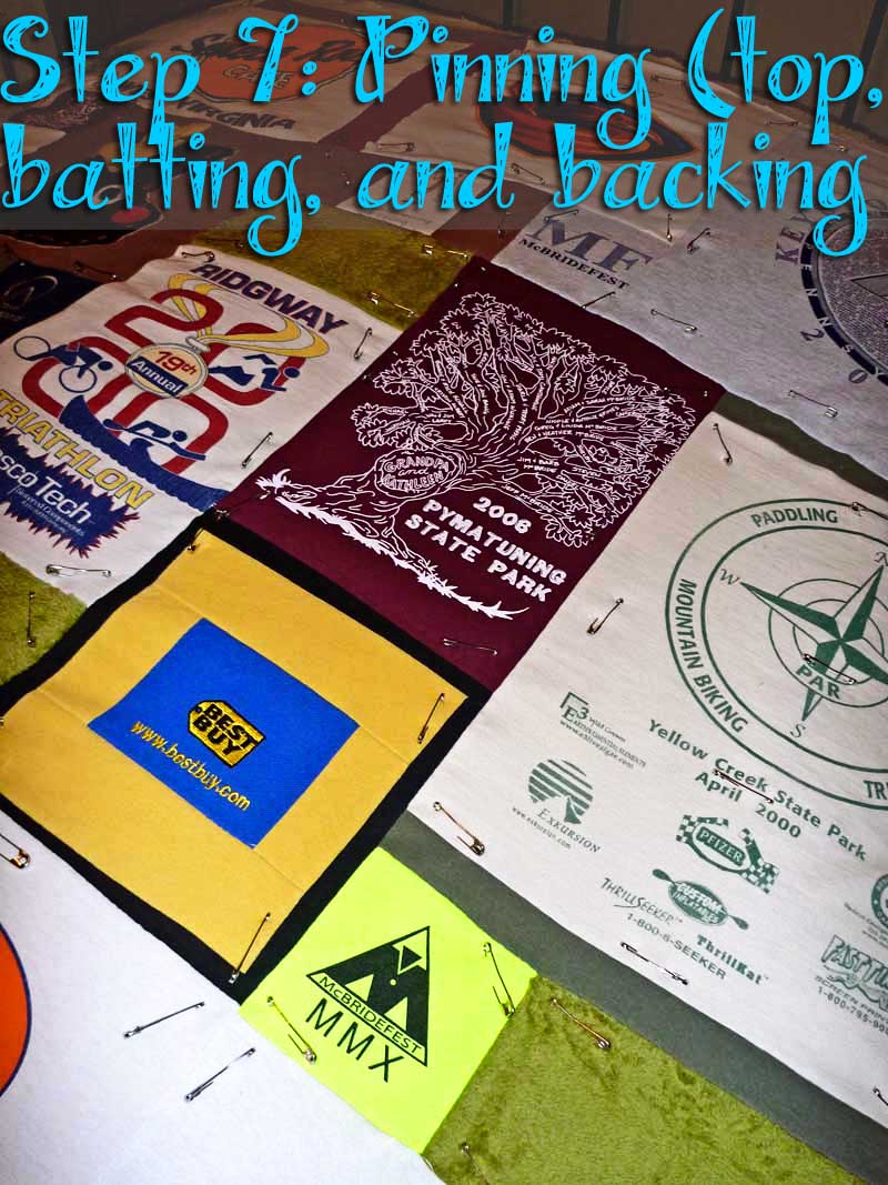 DoItMyself Crafts TShirt Quilt Tutorial Step 7