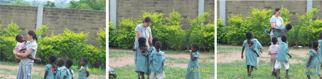 Gioco con i bambini della scuola della Missione di Atchanvé