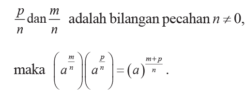 Contoh Soal Bilangan Berpangkat Pecahan