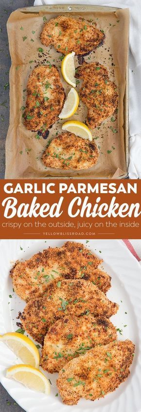 Crispy Garlic Parmesan Baked Chicken - easy recipes