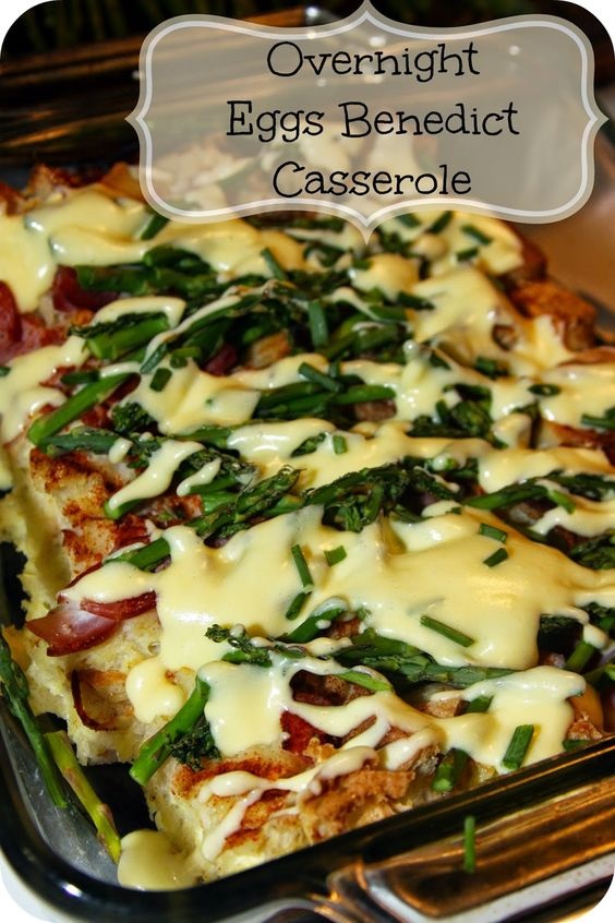 Overnight Eggs Benedict Casserole With Creamy Hollandaise