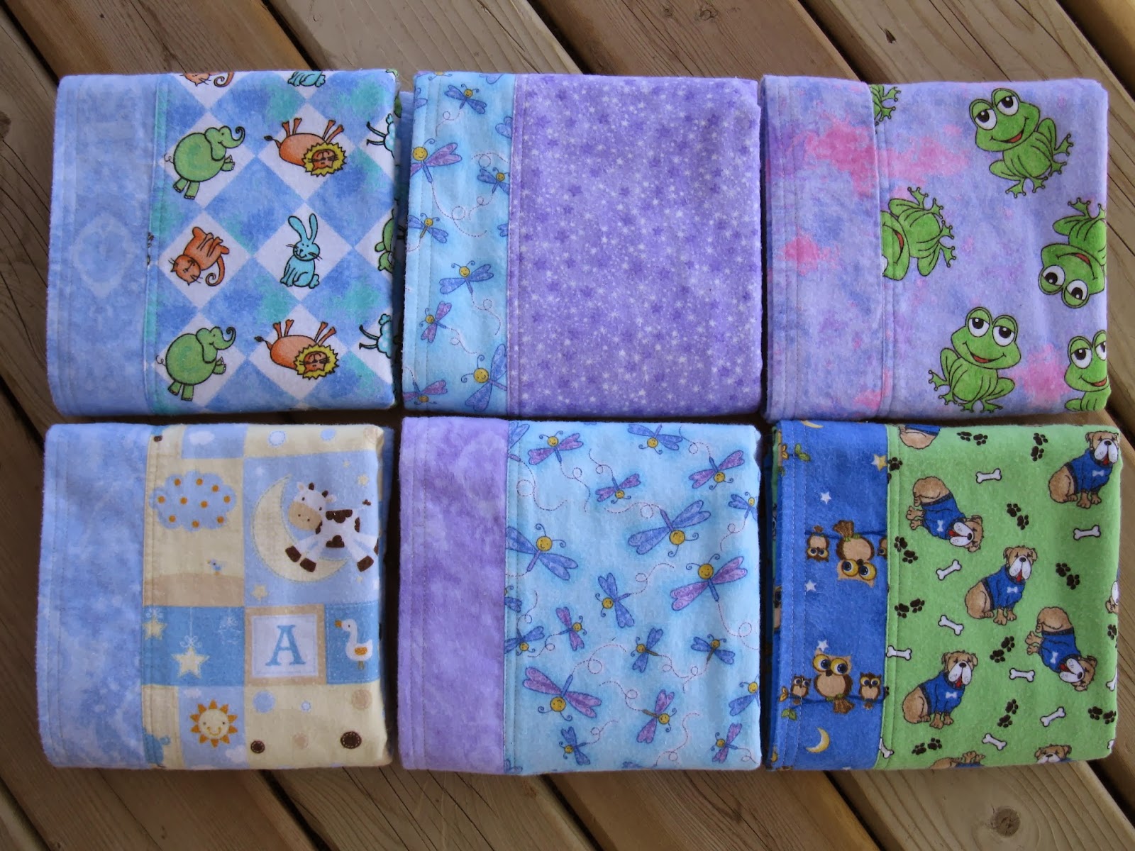 Margaret's Crafts DOUBLE SIDED RECEIVING BLANKETS