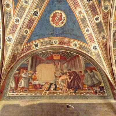 Pellegrinaio, Siena: Il banchetto dei poveri (Domenico di Bartolo (1443-1444)