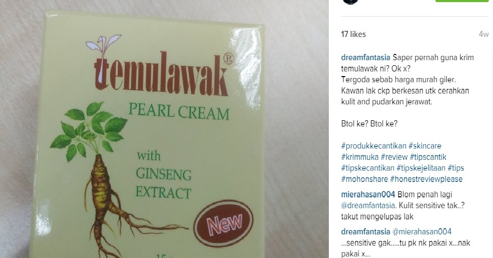 Bahana Tersilap Pakai Produk Part 1 (Review Krim Temulawak)