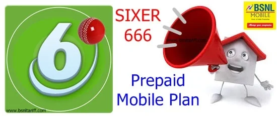 BSNL Sixer 666 Prepaid mobile plan