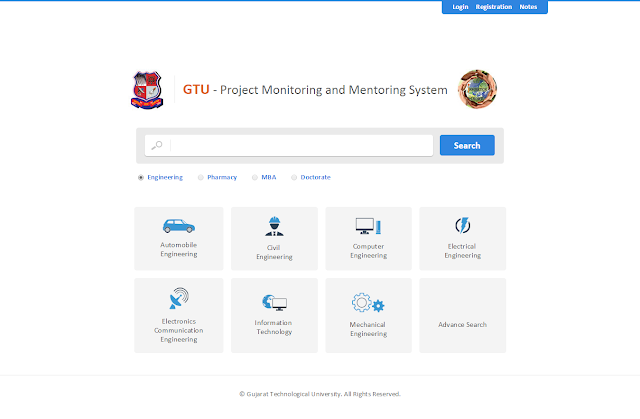 GTU - Project Monitoring and Mentoring System