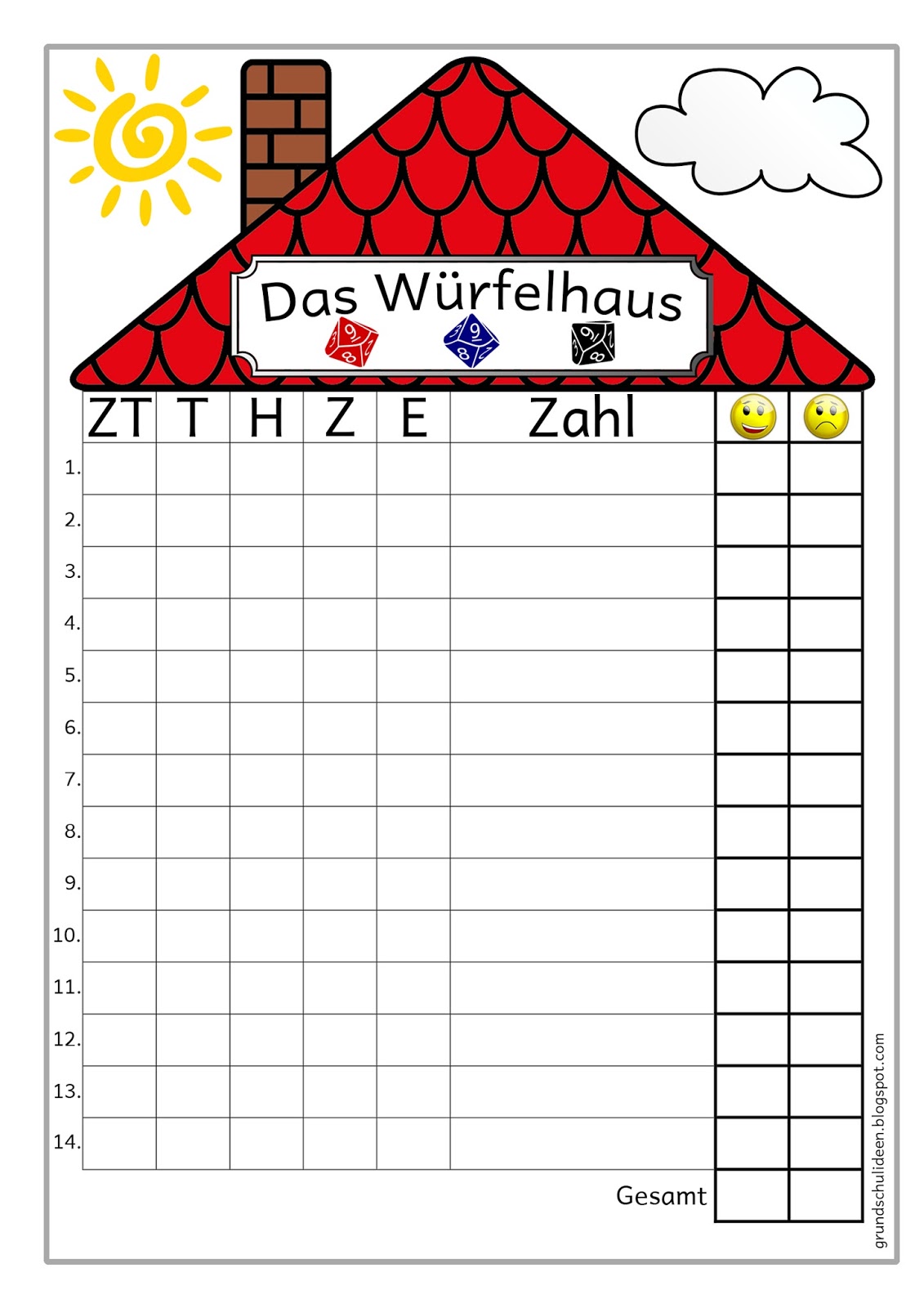 Würfelhaus Arbeitsblätter
 Das Würfelhaus – Unterrichtsmaterial in den Fächern Mathematik