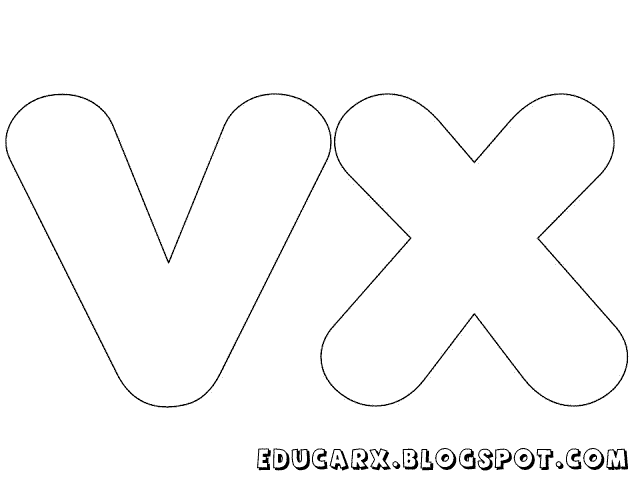 Molde de letras grandes vx
