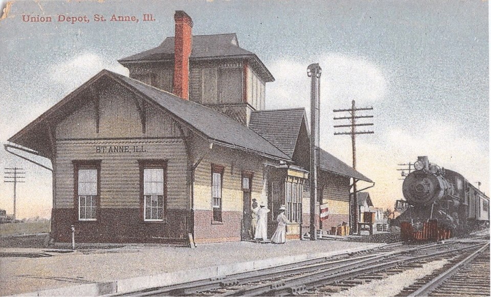 Towns and Nature St. Anne, IL Depot and FS Grain