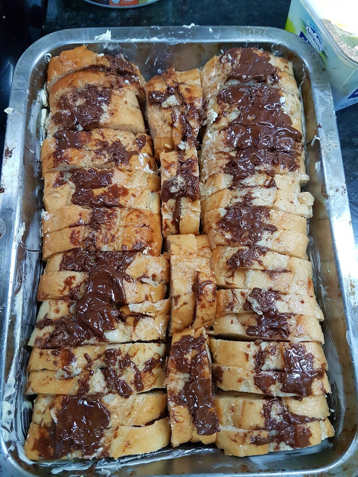 Cocina Basica y Fresca PUDIN DE PAN CON CHOCOLATE Y CARAMELO. CBF