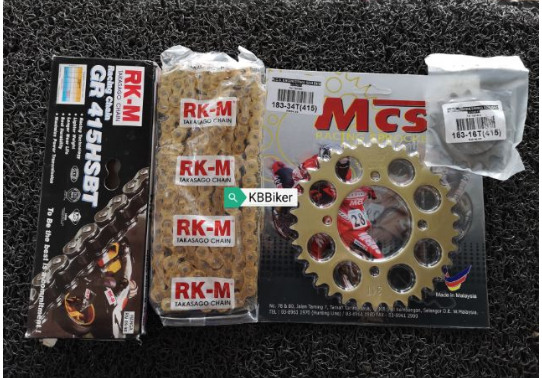 Set sprocket Yamaha depan belakang