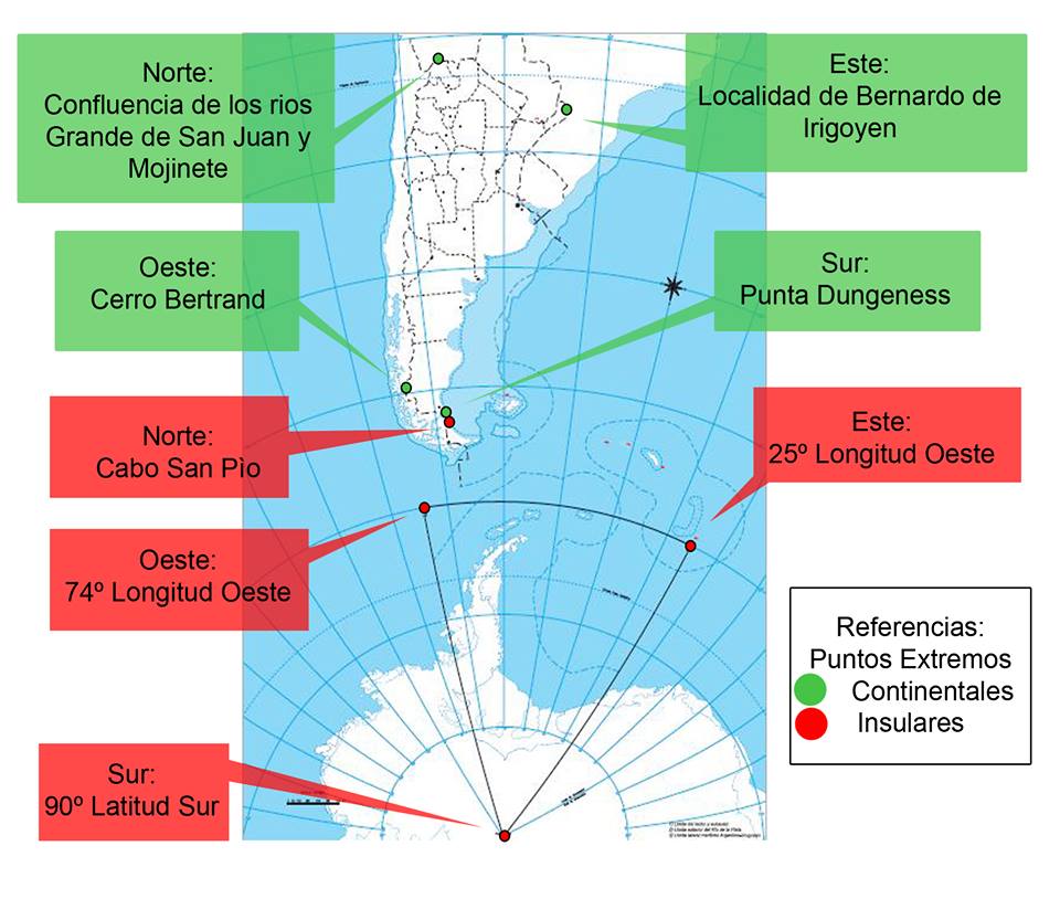 Geografia profesora Paez: Mapa de Puntos Extremos