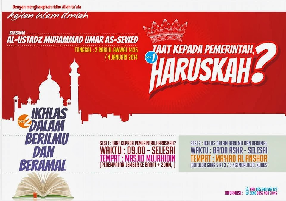 [AUDIO] AlUstadz Muhammad Umar AsSewed Taat Kepada