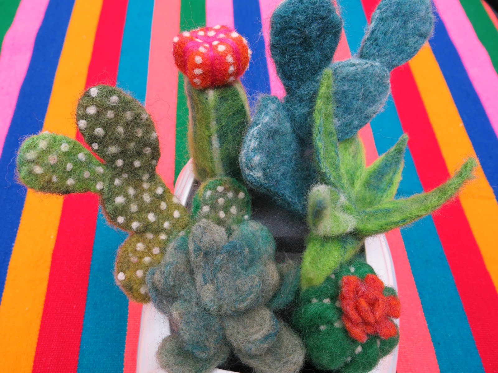 Cassie Stephens DIY Felted Cactus Garden