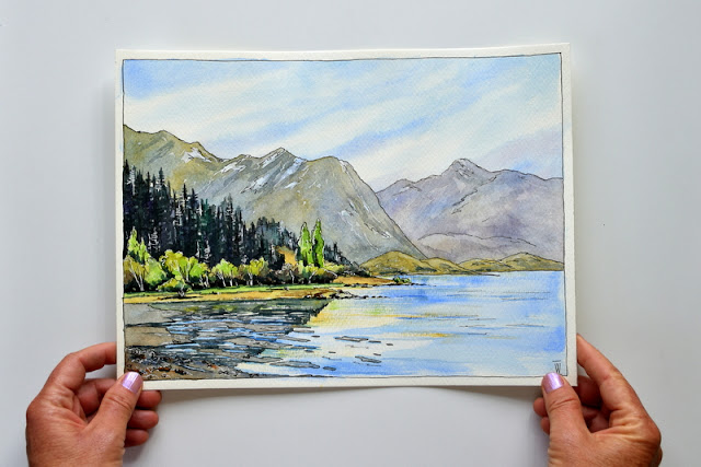 "Reflections, Dublin Bay, Lake Wanaka" - original artwork by Renee Walden