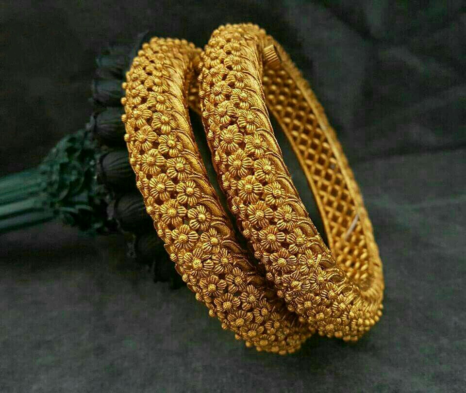 Latest gold designer bangles