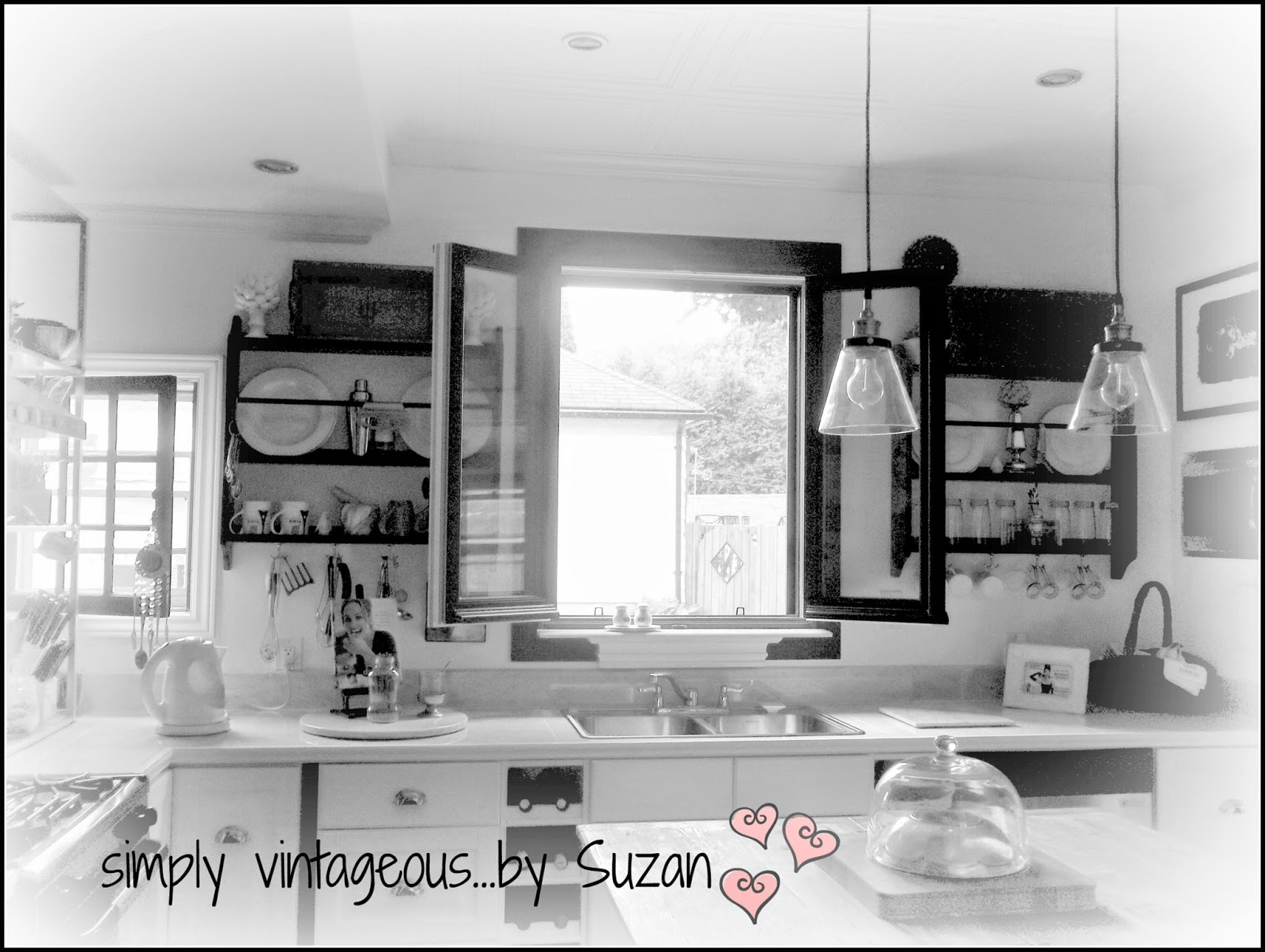Black and White themed kitchen