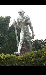 The statue of the Father of Our Nation in Gandhi Mandap ,Guwahati
