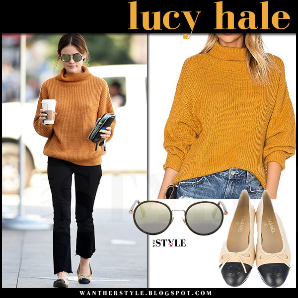 Lucy Hale in Chanel espadrille loafers